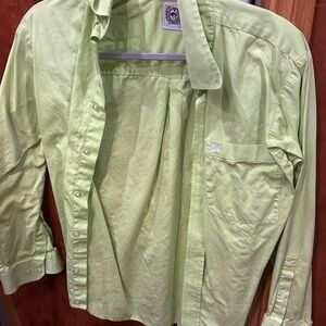 Men's Green Button-Up Shirt